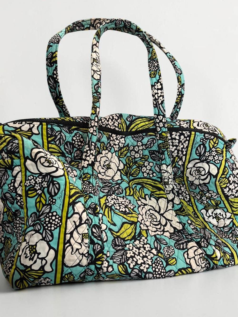 Island Blooms Vera Bradley Retired Large Travel Tote Weekender Duffle Bag Rare